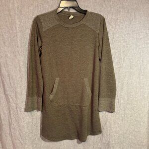 Olive Sweater Dress with front pocket